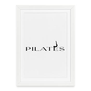 le pilates - Affiche encadrée (27 × 37 cm) - blanc - Devant