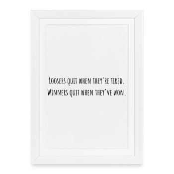 Loosers-winner - Framed poster (27 × 37 cm) - white - Front