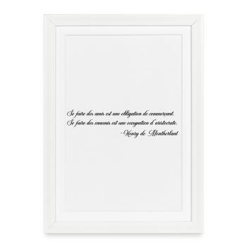 Making Enemies - Montherlant - Framed poster (27 × 37 cm) - white - Front