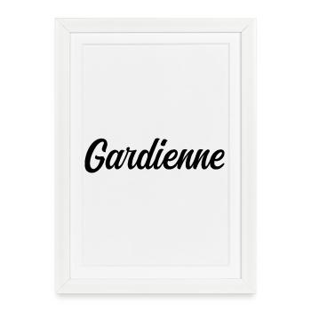 Gardienne But Football Handball Sportive Défense - Affiche encadrée (27 × 37 cm) - blanc - Devant