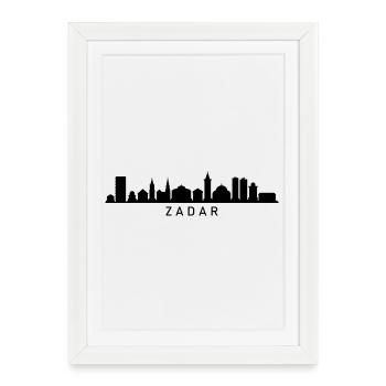 Zadar skyline - Framed poster (27 × 37 cm) - white - Front