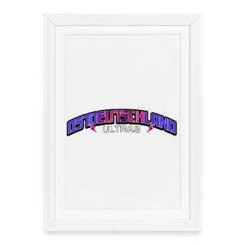 Ultras de l’Allemagne de l’Est Ossis Est-allemands - Affiche encadrée (27 × 37 cm) - blanc - Devant