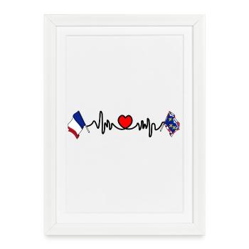 Centre-Val de Loire Heartbeat France - Framed poster (27 × 37 cm) - white - Front