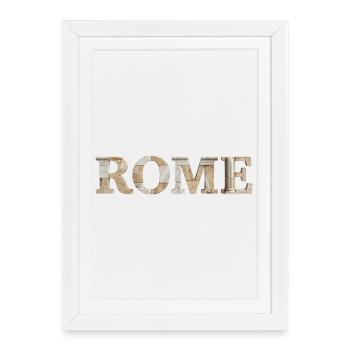 Rome / Rome Typography with Ancient Architecture - Framed poster (27 × 37 cm) - white - Front