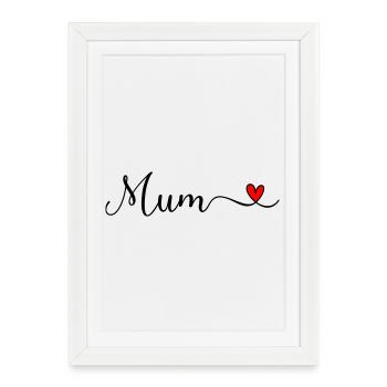 mum - Framed poster (27 × 37 cm) - white - Front