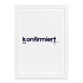 Confirmation 2026 – Chemise moderne Gift I - Affiche encadrée (27 × 37 cm) - blanc - Devant