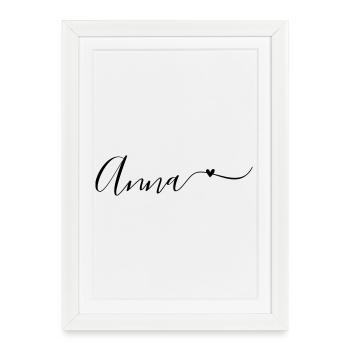 Anna Last name First name Decorative - Framed poster (27 × 37 cm) - white - Front