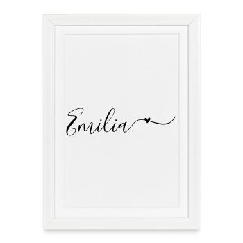 Emilia Name First Name Decorative - Framed poster (27 × 37 cm) - white - Front