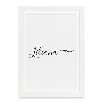 Liliana Name First Name Decorative - Framed poster (27 × 37 cm) - white - Front