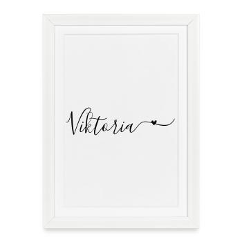 Viktoria Surname First Name Decorative - Framed poster (27 × 37 cm) - white - Front