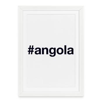 Angola Hashtag - Framed poster (27 × 37 cm) - white - Front