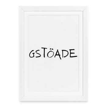 Gstöade - Affiche encadrée (27 × 37 cm) - blanc - Devant