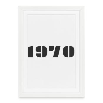 1970 - Framed poster (27 × 37 cm) - white - Front