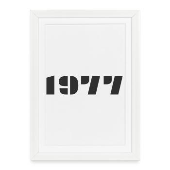 1977 - Affiche encadrée (27 × 37 cm) - blanc - Devant