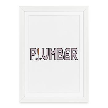 Plumber Dad - Framed poster (27 × 37 cm) - white - Front
