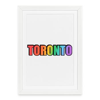Toronto LGBTQ Rainbow - Framed poster (27 × 37 cm) - white - Front