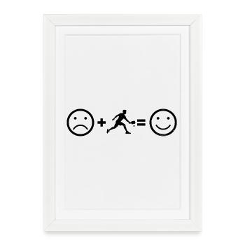 Conception de scène de pickleball pour les fans de joueurs de pickleball - Affiche encadrée (27 × 37 cm) - blanc - Devant