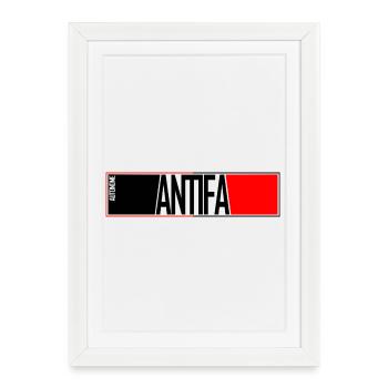Antifa autonome - Affiche encadrée (27 × 37 cm) - blanc - Devant