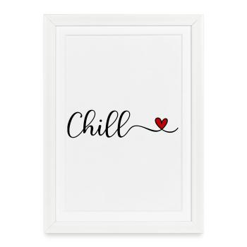 chill - Framed poster (27 × 37 cm) - white - Front