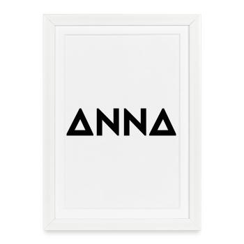 First name Anna - Framed poster (27 × 37 cm) - white - Front