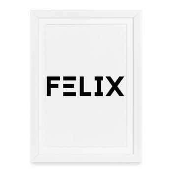First name Felix - Framed poster (27 × 37 cm) - white - Front