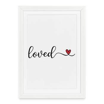 aimé - Affiche encadrée (27 × 37 cm) - blanc - Devant