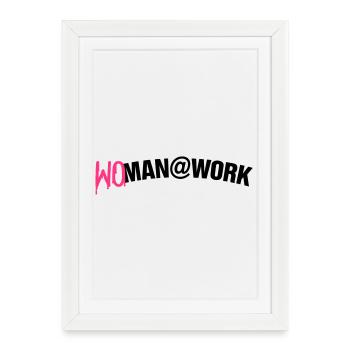 Woman at work - Affiche encadrée (27 × 37 cm) - blanc - Devant