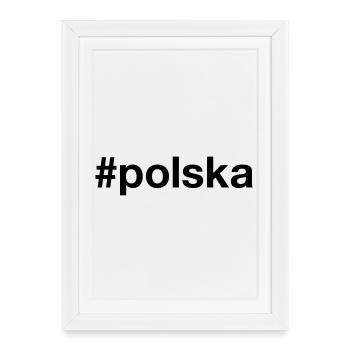POLSKA Hashtag - POLEN - POLOGNE - Affiche encadrée (27 × 37 cm) - blanc - Devant