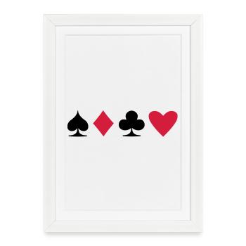 Poker Suit - Framed poster (27 × 37 cm) - white - Front