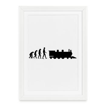 Cheminot / Chemin de fer / Train / Metro - Affiche encadrée (27 × 37 cm) - blanc - Devant