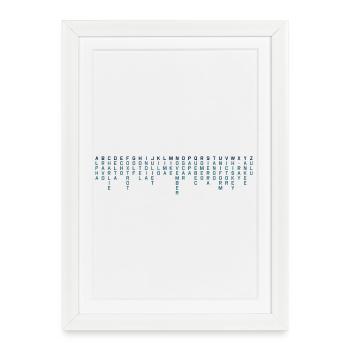 Pilote militaire Alphabet - Affiche encadrée (27 × 37 cm) - blanc - Devant