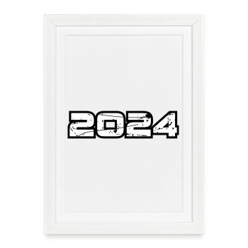 2024 - Affiche encadrée (27 × 37 cm) - blanc - Devant