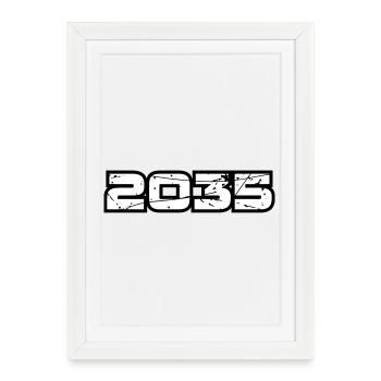 2035 - Affiche encadrée (27 × 37 cm) - blanc - Devant