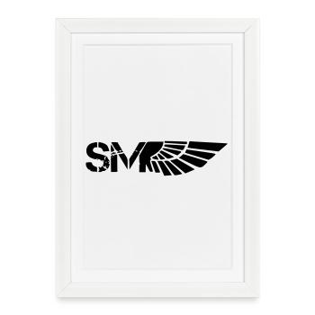 Supermoto - Affiche encadrée (27 × 37 cm) - blanc - Devant