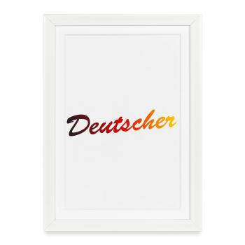 Allemand - Affiche encadrée (27 × 37 cm) - blanc - Devant