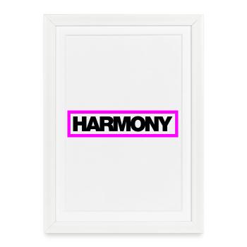 Typo HARMONY Contour 2C - Framed poster (27 × 37 cm) - white - Front