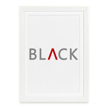 BLACK avec style - Affiche encadrée (27 × 37 cm) - blanc - Devant