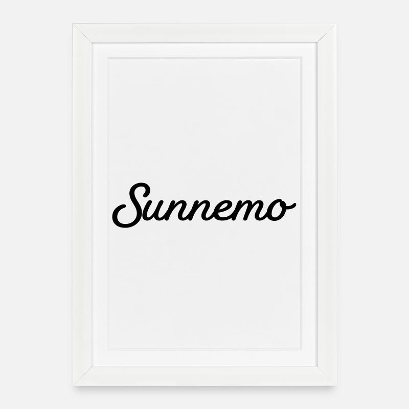 Noir Sunnemo - Affiche encadrée (27 × 37 cm) - blanc