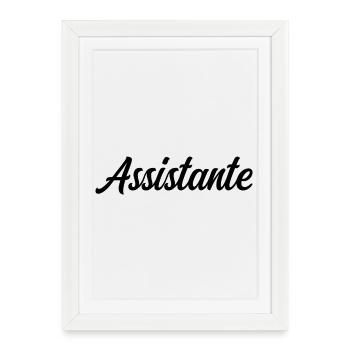 Assistante Polyvalente Secrétaire Bureau Professio - Affiche encadrée (27 × 37 cm) - blanc - Devant