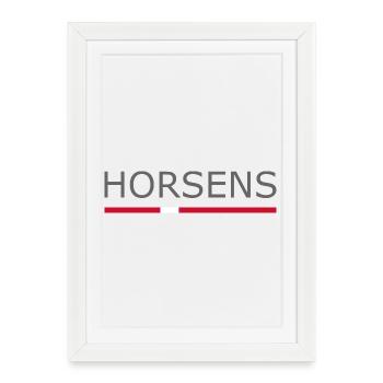 Horsens - Denmark Flag - Dänemark - Skandinavien - Gerahmtes Poster (27 × 37 cm) - Weiß - Vorne