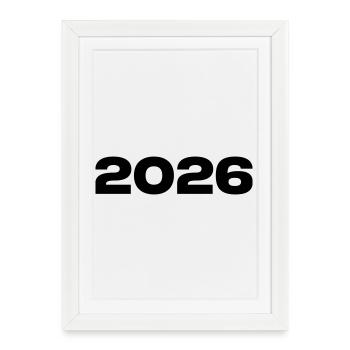 2026 Jahrgang Geschenk - Gerahmtes Poster (27 × 37 cm) - Weiß - Vorne