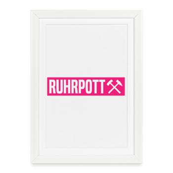 Ruhrpott - Ruhr Pott - Zeche - Zollverein - NRW - Affiche encadrée (27 × 37 cm) - blanc - Devant