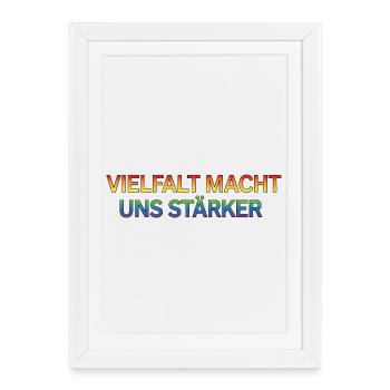 La diversité nous rend plus forts - Affiche encadrée (27 × 37 cm) - blanc - Devant