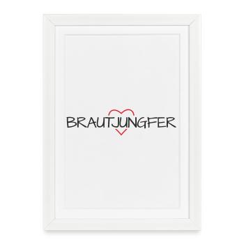 Bridesmaid Heart Bachelorette Party - Framed poster (27 × 37 cm) - white - Front