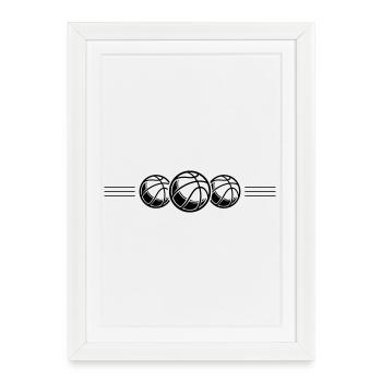 Basketball Symbol Team - Framed poster (27 × 37 cm) - white - Front