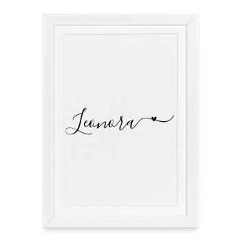 Leonora Surname First Name Decorative - Framed poster (27 × 37 cm) - white - Front