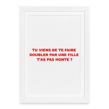 Doubler  - Affiche encadrée (27 × 37 cm) - blanc - Devant