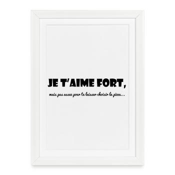 COUPLE. SAINT VALENTIN. LOVE. FEMME. HOMME - Affiche encadrée (27 × 37 cm) - blanc - Devant