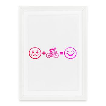 Idée cadeau pour un vélo de route avec vélo de route - Affiche encadrée (27 × 37 cm) - blanc - Devant