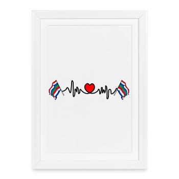 Schier Heartbeat – Fierté de l’île - Affiche encadrée (27 × 37 cm) - blanc - Devant